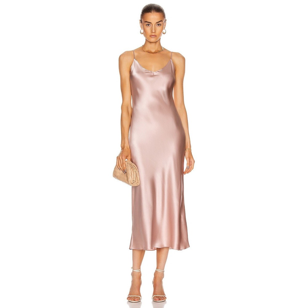 SABLYN Taylor 100% Silk Slip Dress Cherry Blossom Size M Made in USA